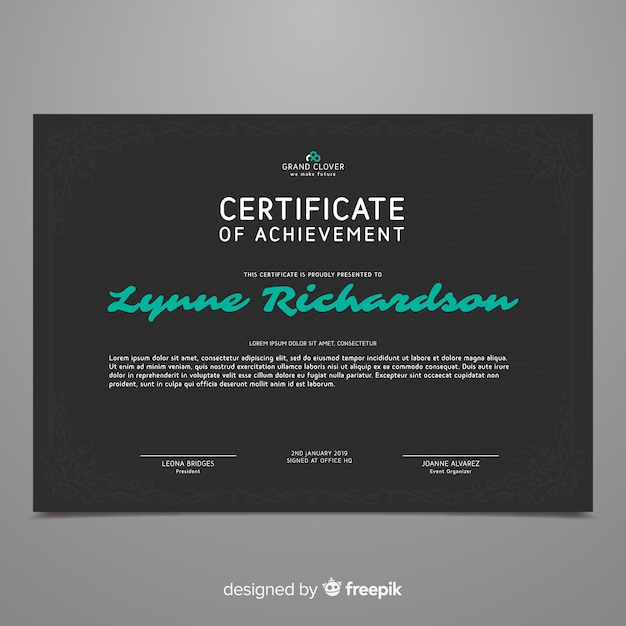 Vintage certificate template