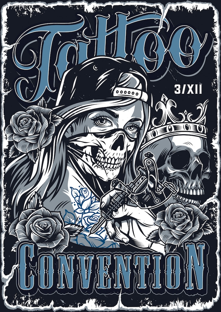 Free Vector vintage chicano poster