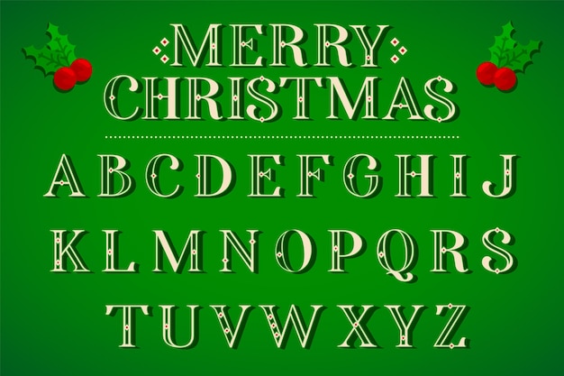 ヴィンテージクリスマスアルファベット文字