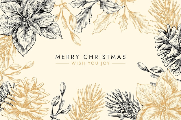 Free vector vintage christmas background