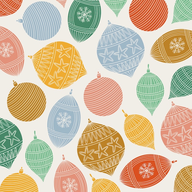 Free vector vintage christmas balls set