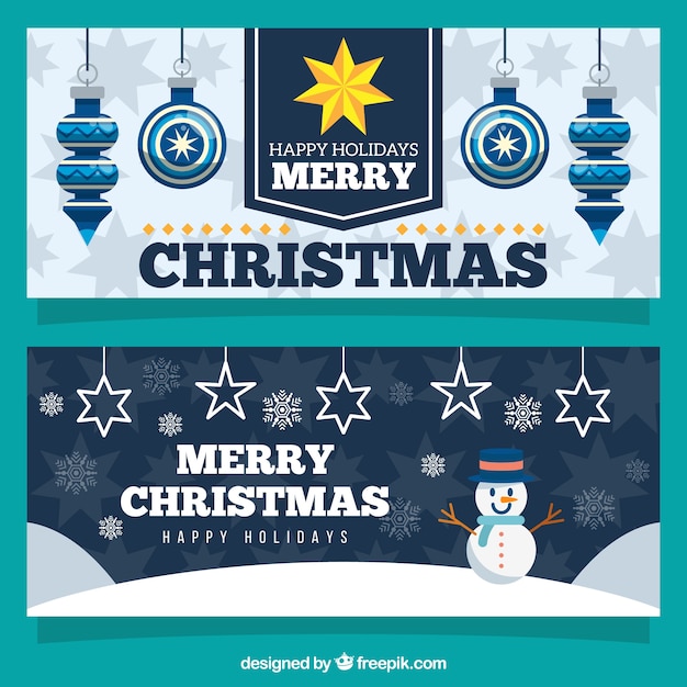 Vintage christmas banners