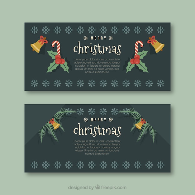 Free vector vintage christmas banners