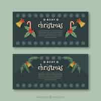 Free vector vintage christmas banners