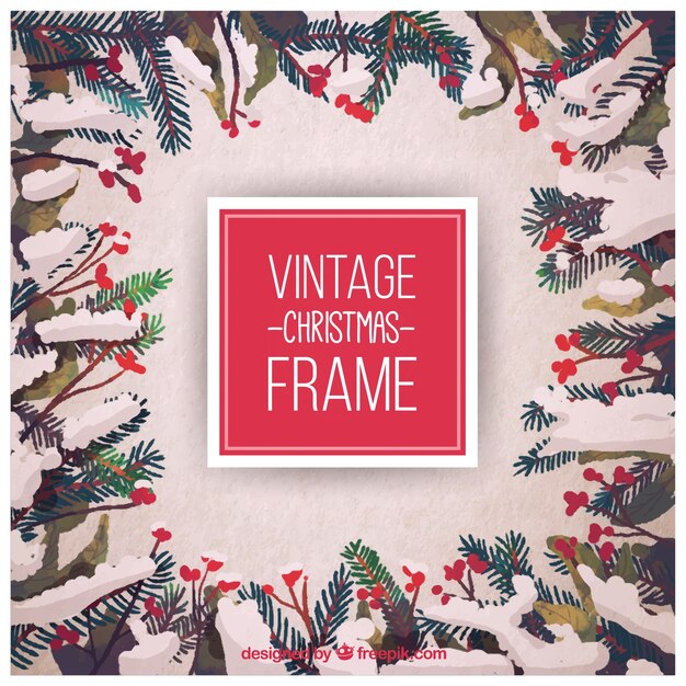 Vintage christmas frame