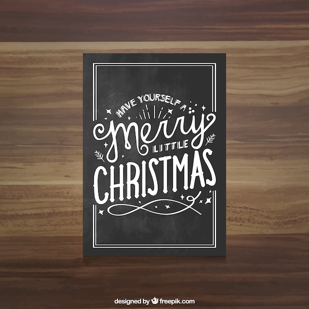 Free vector vintage christmas greeting poster on a board style