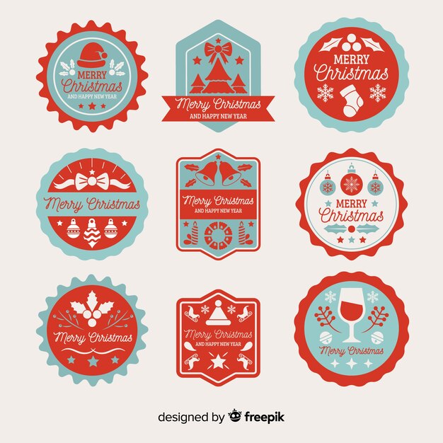 Vintage christmas label collection