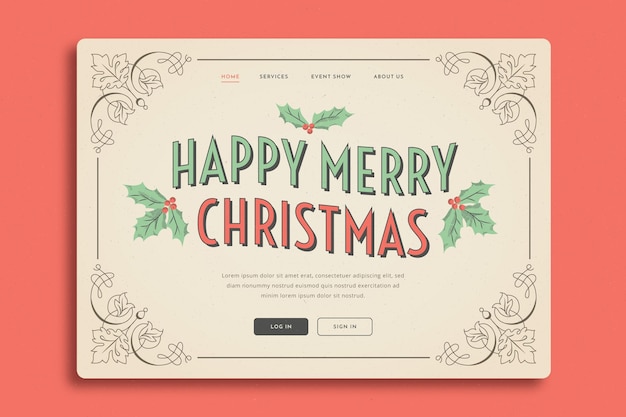 Vintage Christmas Landing Page