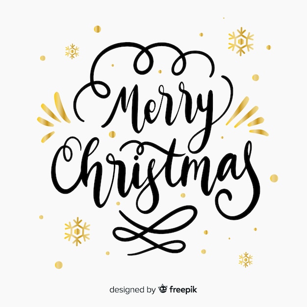 Free vector vintage christmas lettering