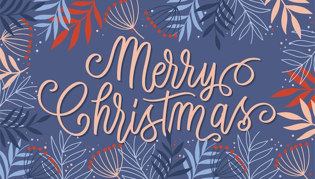 Vettore gratuito lettering natale vintage