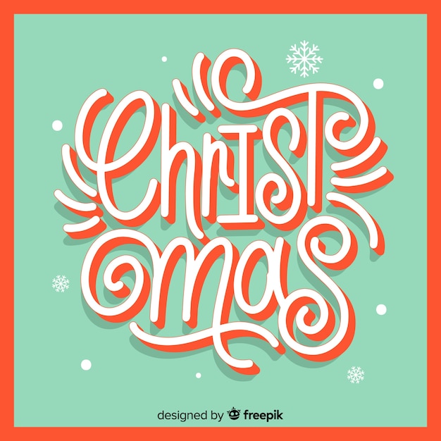 Vintage christmas lettering