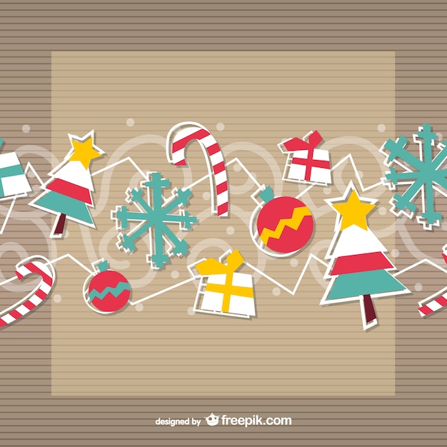 Free vector vintage christmas ornaments