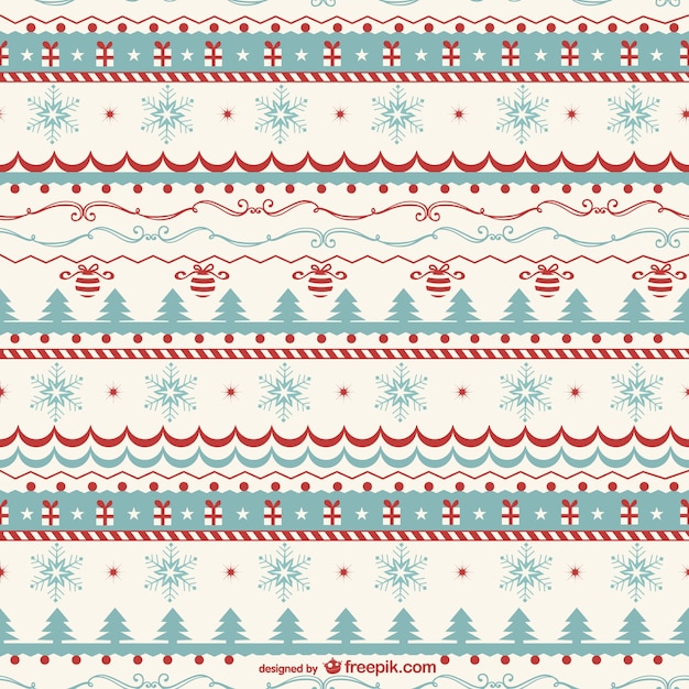 Vintage Christmas Pattern Vector