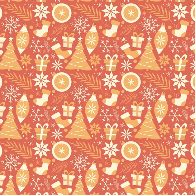 Free vector vintage christmas pattern