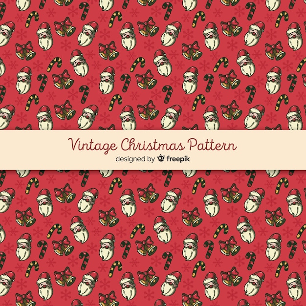 Free vector vintage christmas pattern