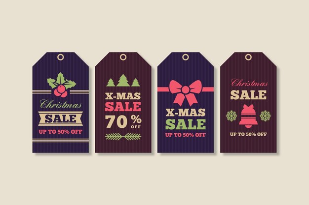 Vintage christmas sale tag collection