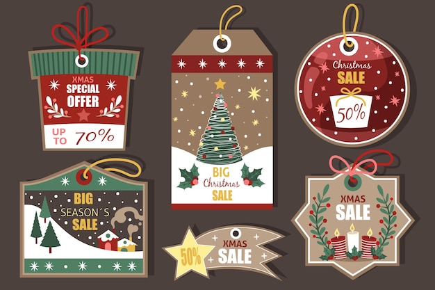 Vintage christmas sale tag collection