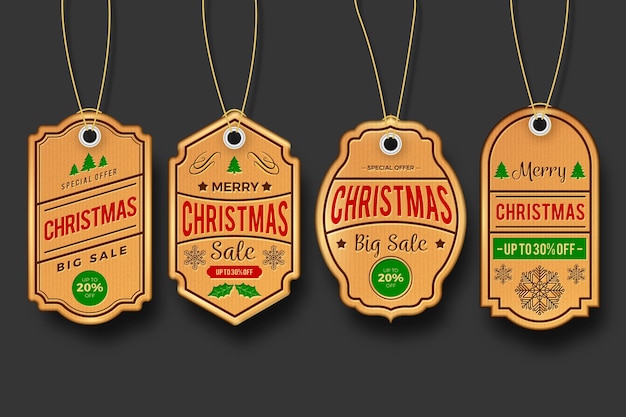 Vintage christmas sale tag collection