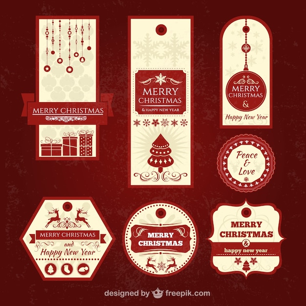 Vintage christmas tags