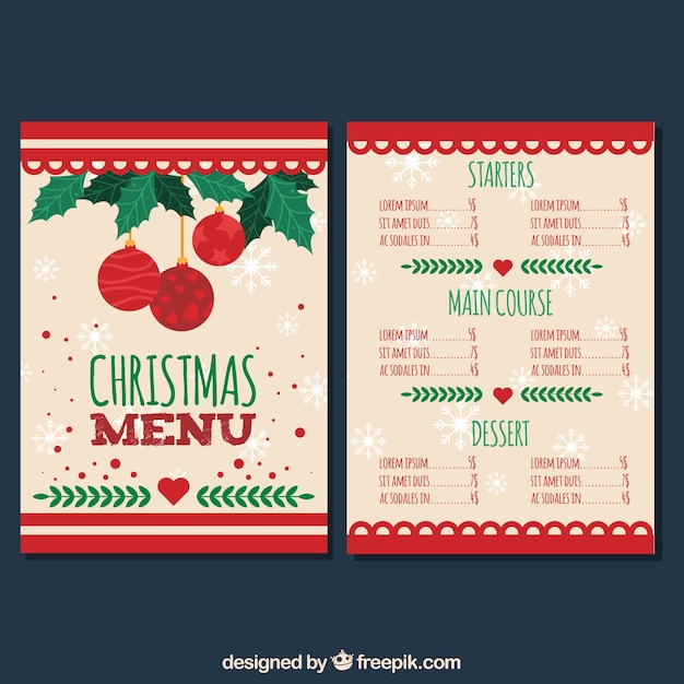 Free vector vintage christmas template