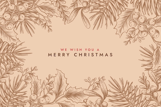 vintage merry christmas wallpaper