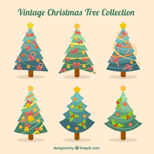 Vintage christmas tree collection