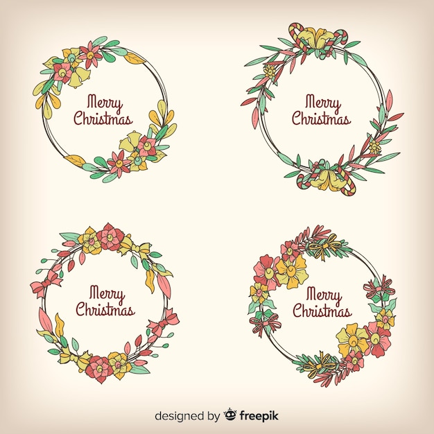 Vintage christmas wreath collection