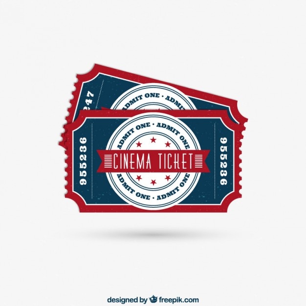 Free vector vintage cinema tickets