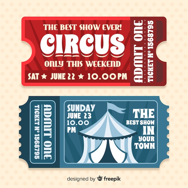 Free vector vintage circus ticket