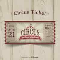 Free vector vintage circus ticket