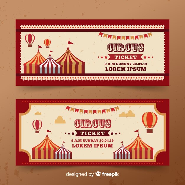 Free vector vintage circus ticket