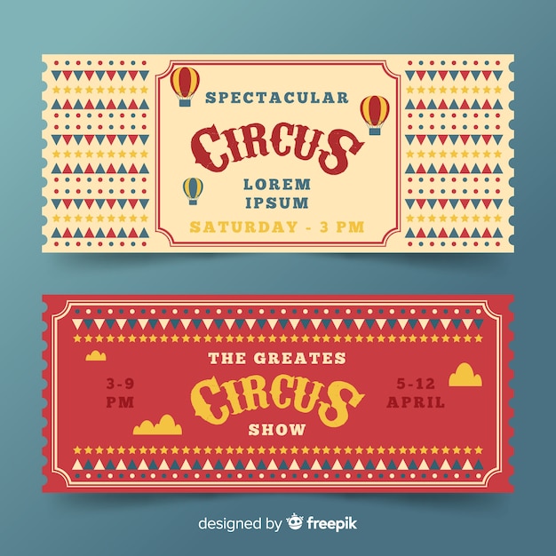 Free vector vintage circus ticket