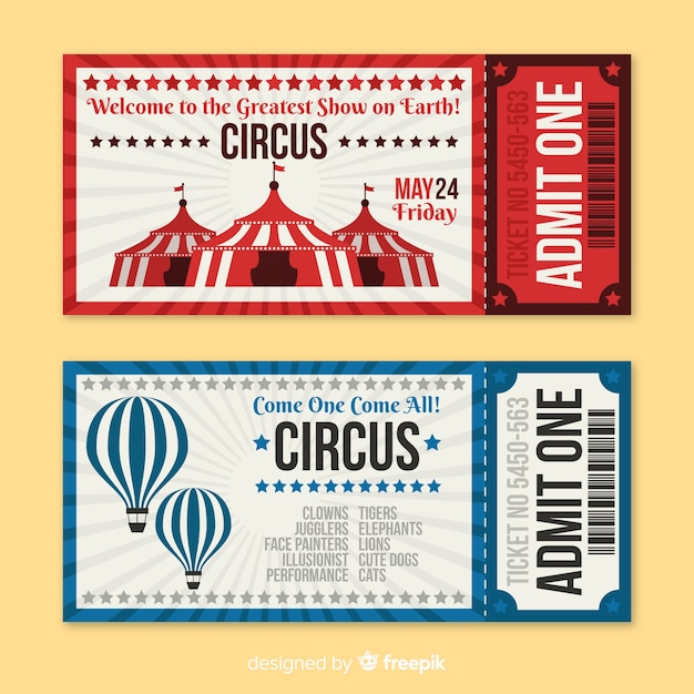 Free vector vintage circus ticket