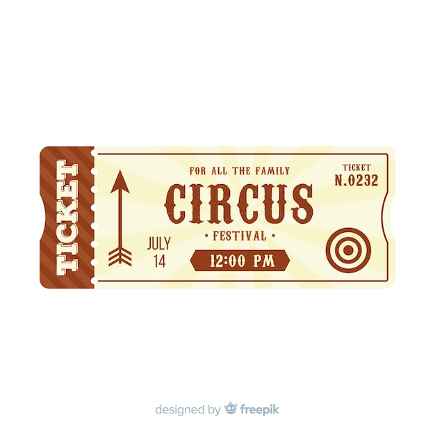 Vintage circus ticket