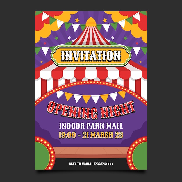 Free vector vintage citrus event invitation template