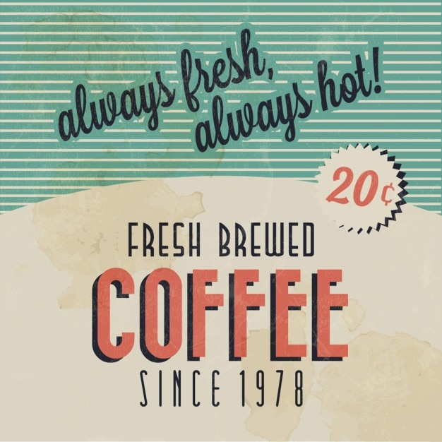 Vintage Coffee Background – Free Vector Download for Vector Templates