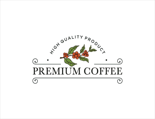 ヴィンテージコーヒー​豆店​の​ロゴ​の​テンプレート