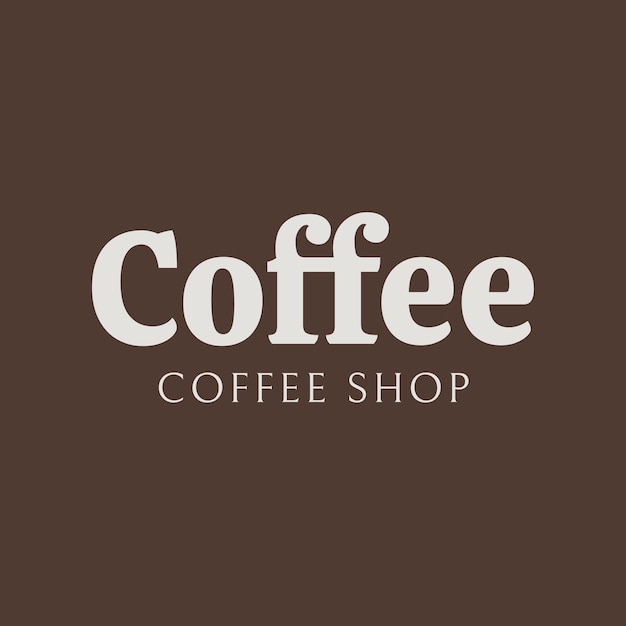 Free vector vintage coffee shop typography logo