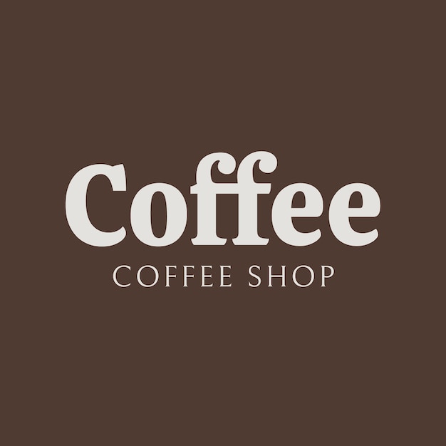 Vintage coffee shop typography logo