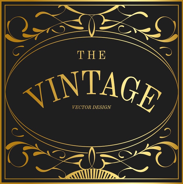 Free vector vintage collection art nouveau badge vectors