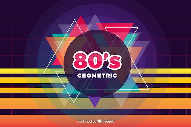 Vintage colorful geometric shape background