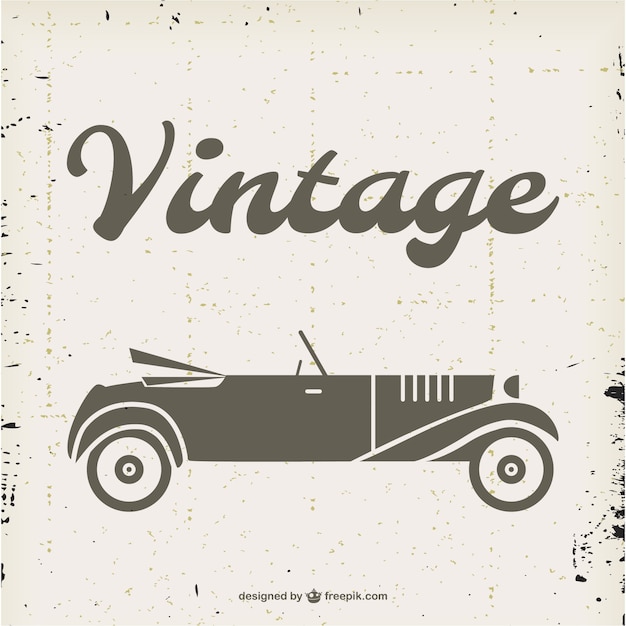 Vintage convertible silhouette