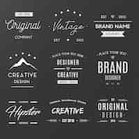 Vettore gratuito collezione vintage logo creativo