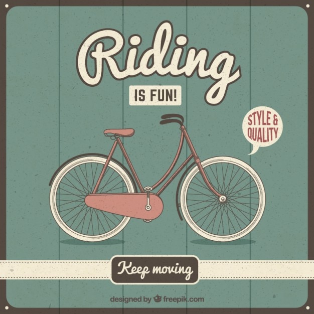 Free vector vintage cute bicycle background