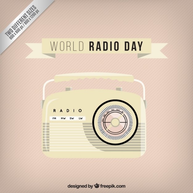 Free vector vintage cute radio background