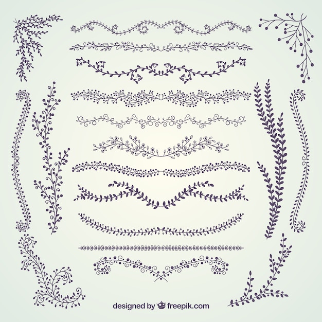 Free vector vintage decorative borders