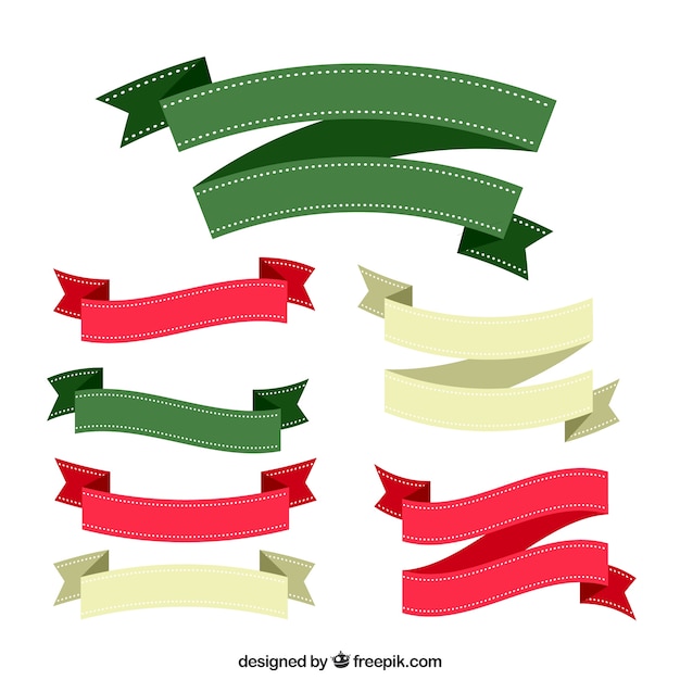 Vintage decorative christmas ribbons