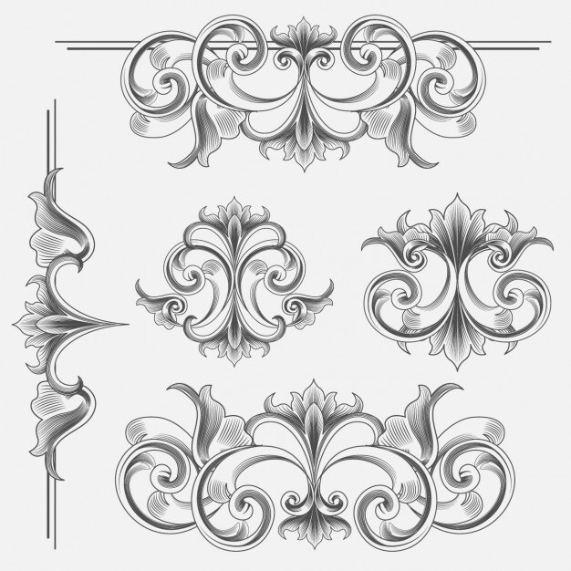 Vintage decorative elements