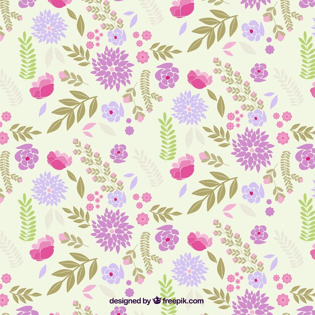 Vintage decorative pattern of flowers