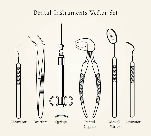 Free Vector  Realistic dentist tools and tooth healthcare equipment set